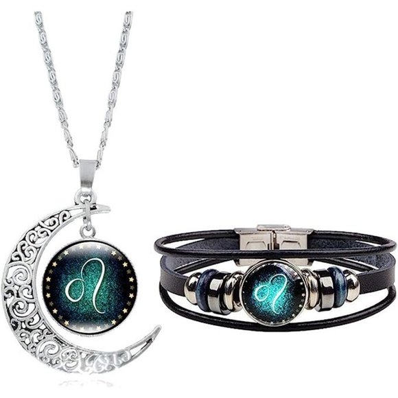 NEW Zodiac Necklace Bracelet Set for Men Gifts 12 Constellation Necklace… - Picture 1 of 4